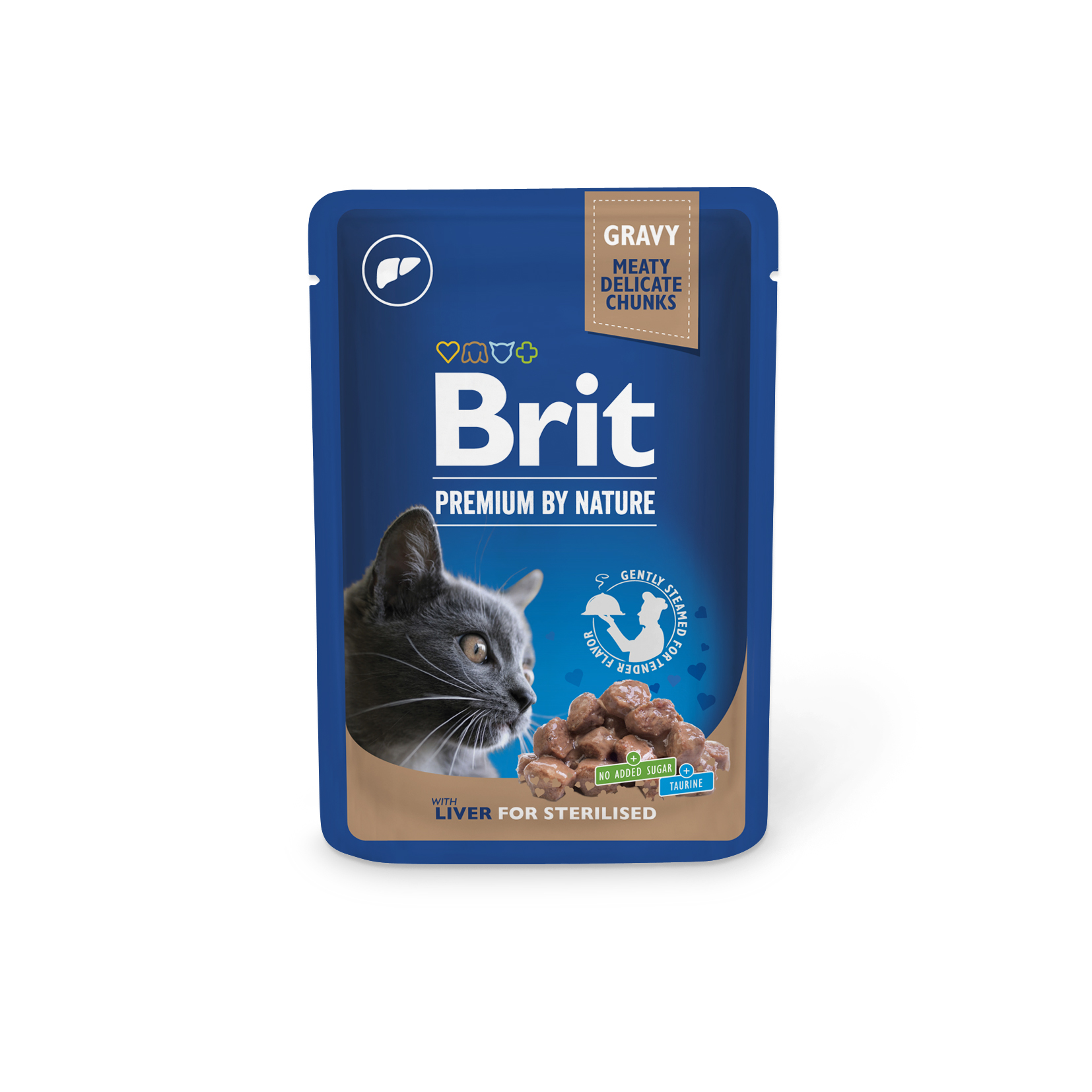 E-shop Kapsička Brit Premium Cat Pouches – Liver for Sterilised 100 g