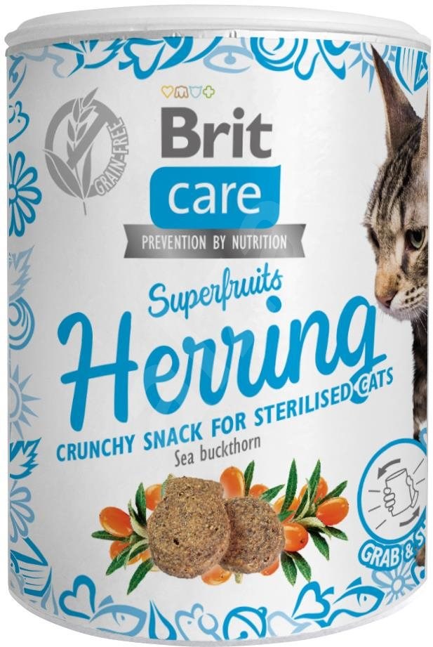 E-shop Brit Care Cat Snack Superfruits Herring 100 g