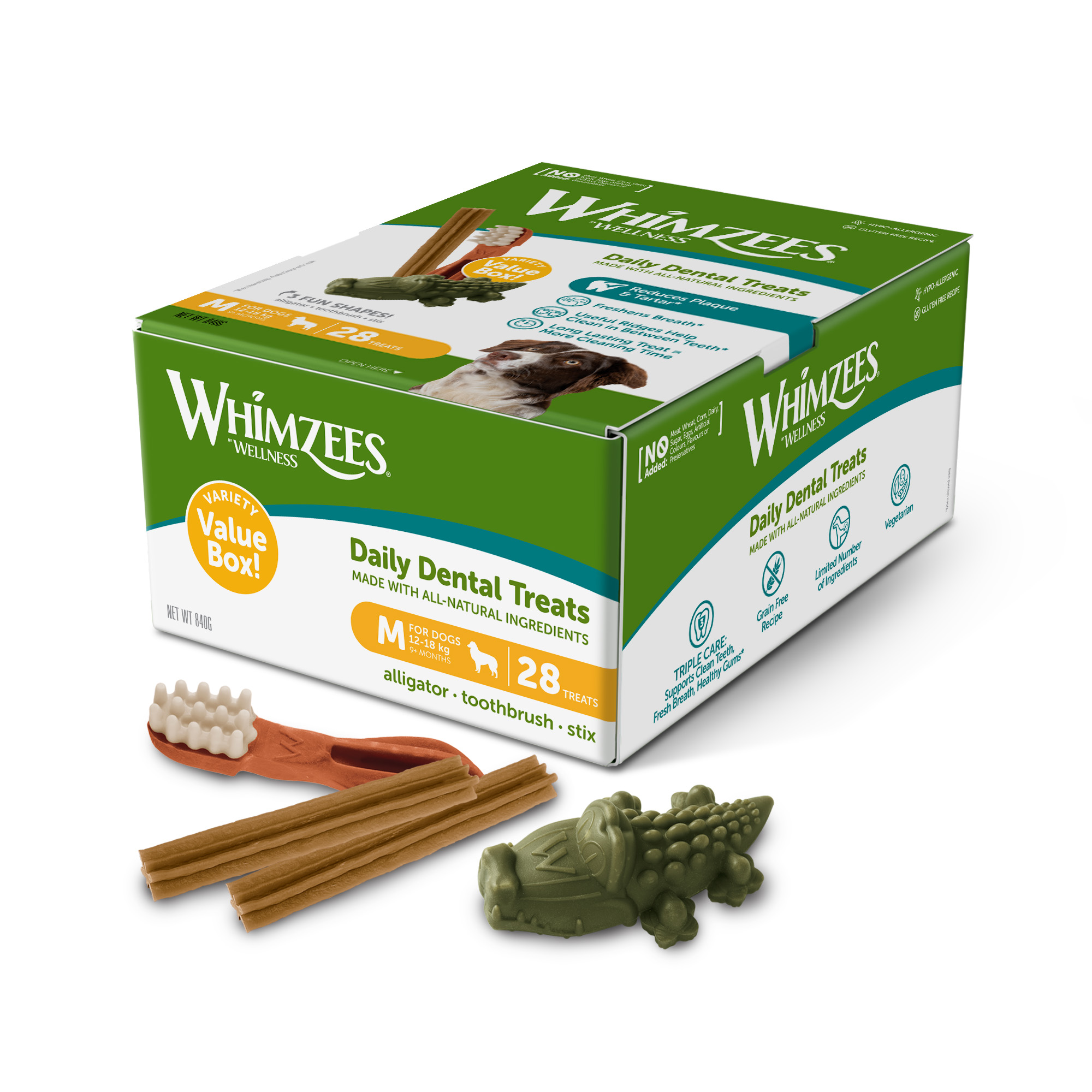 E-shop WHIMZEES Dental Mix Box M 28 ks