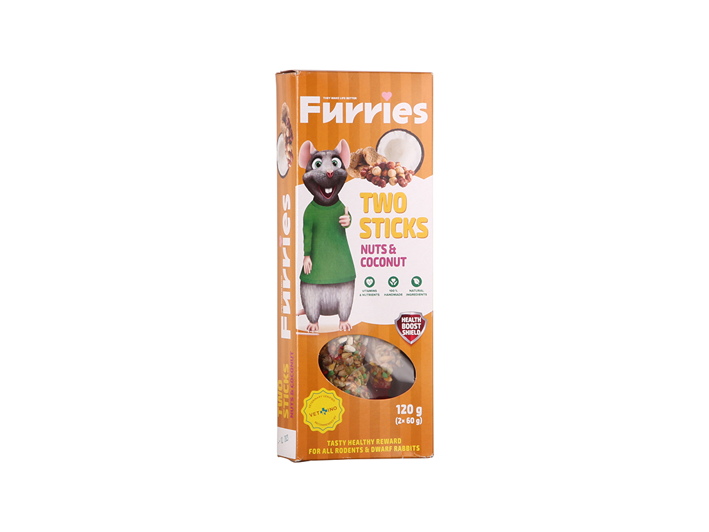 E-shop Furries Stick Orech + kokos 2x60g