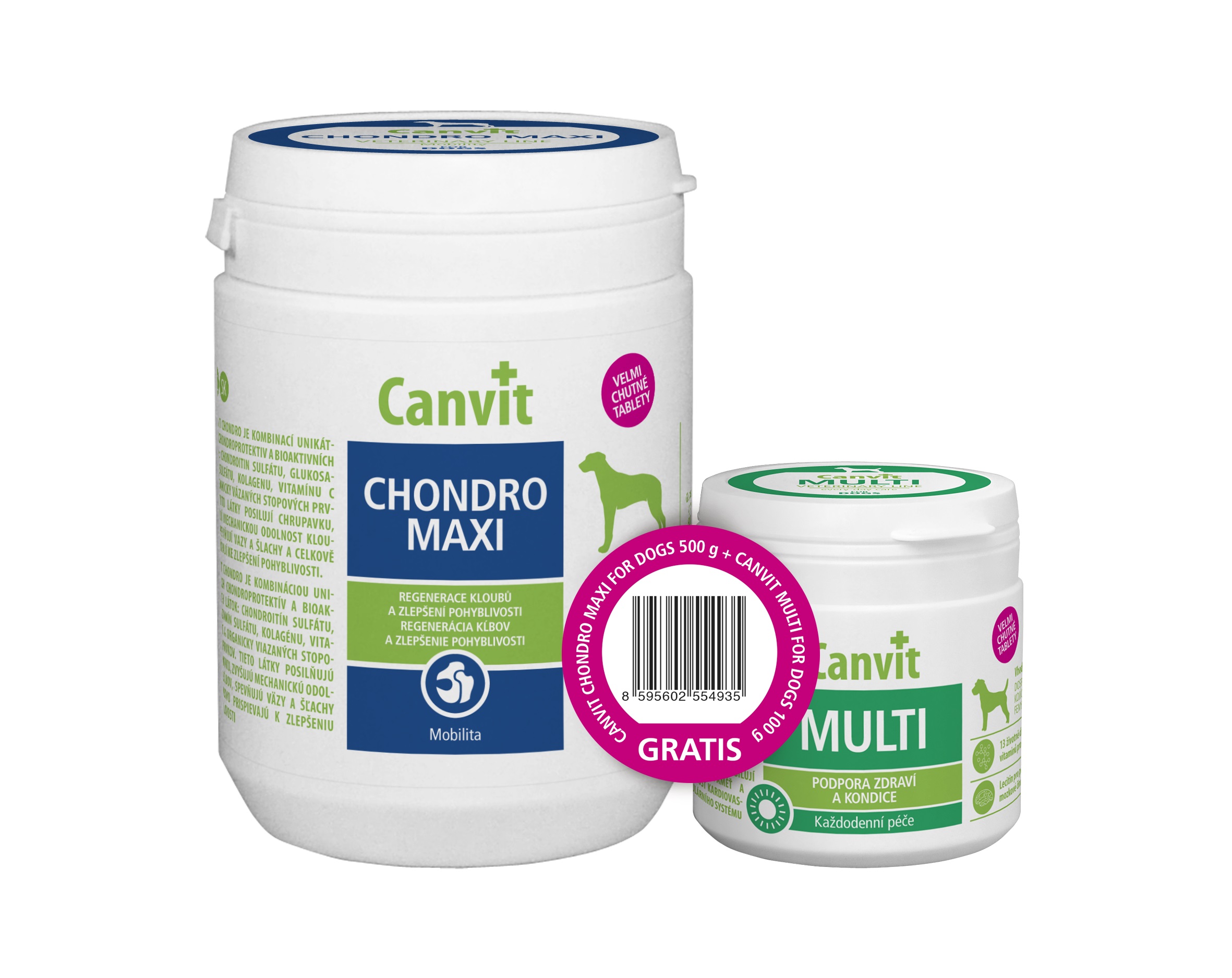 E-shop Canvit Chondro Maxi pre psov 500g + Canvit Multi pre psov 100g zdarma