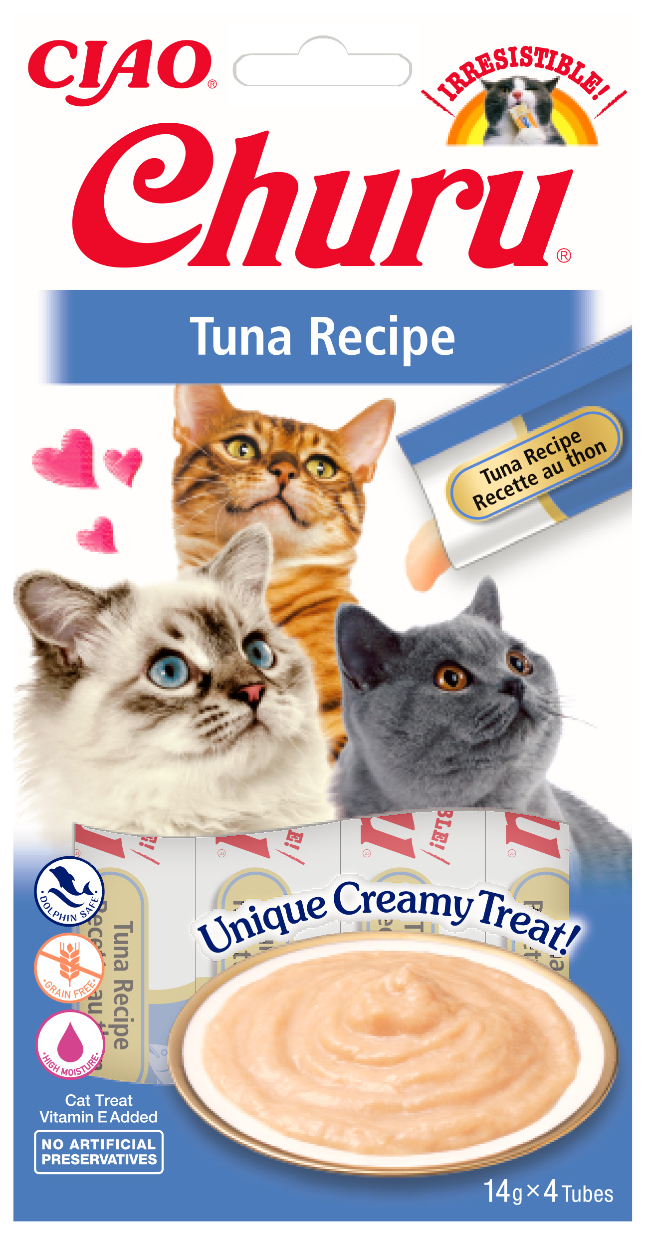 E-shop Churu cat mäsové pyré - tuniak 4x14g