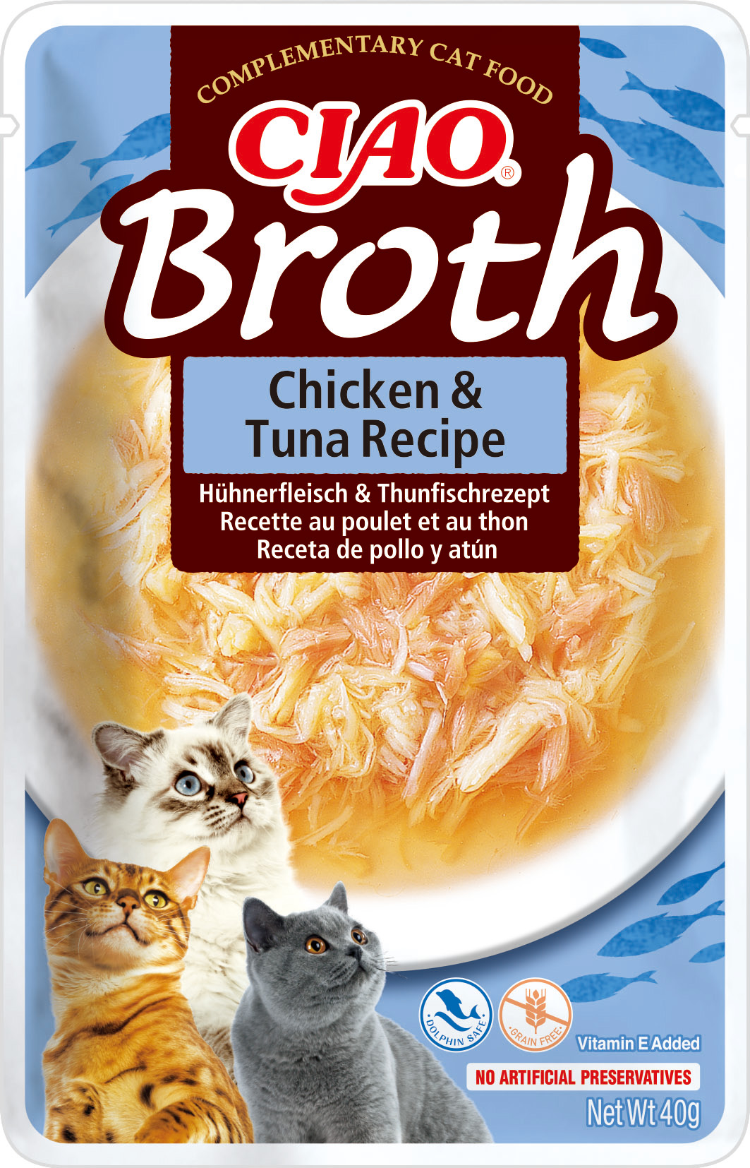 E-shop Inaba Kapsička Churu Broth - kura, tuniak 40g