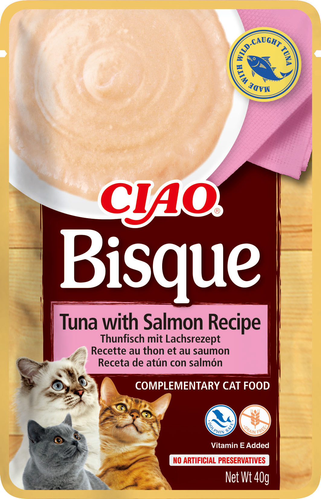 E-shop Inaba Kapsička Churu Bisque - tuniak, losos 40g