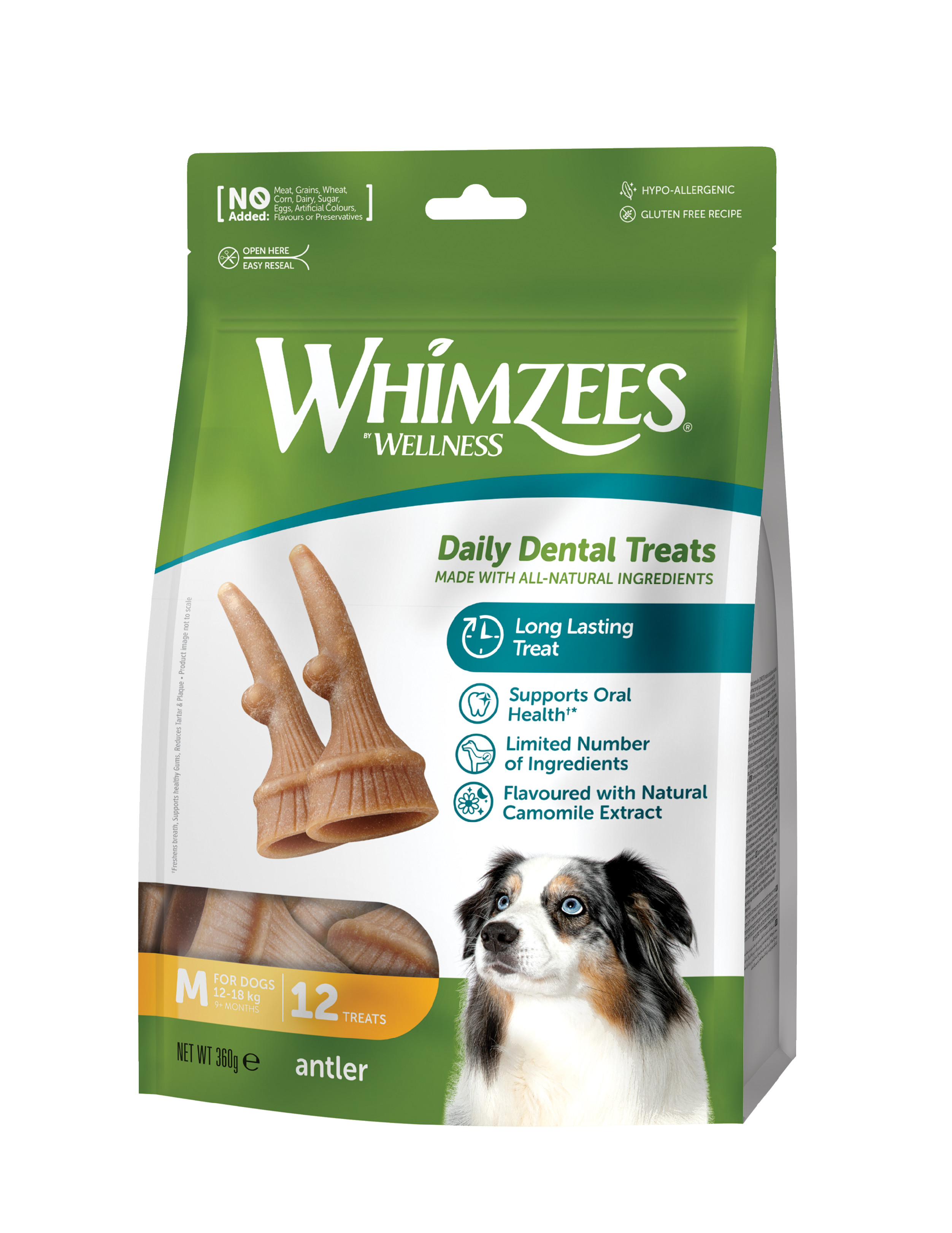E-shop WHIMZEES parohy dentálna maškrta pre psov M (12-18 kg) 12 ks