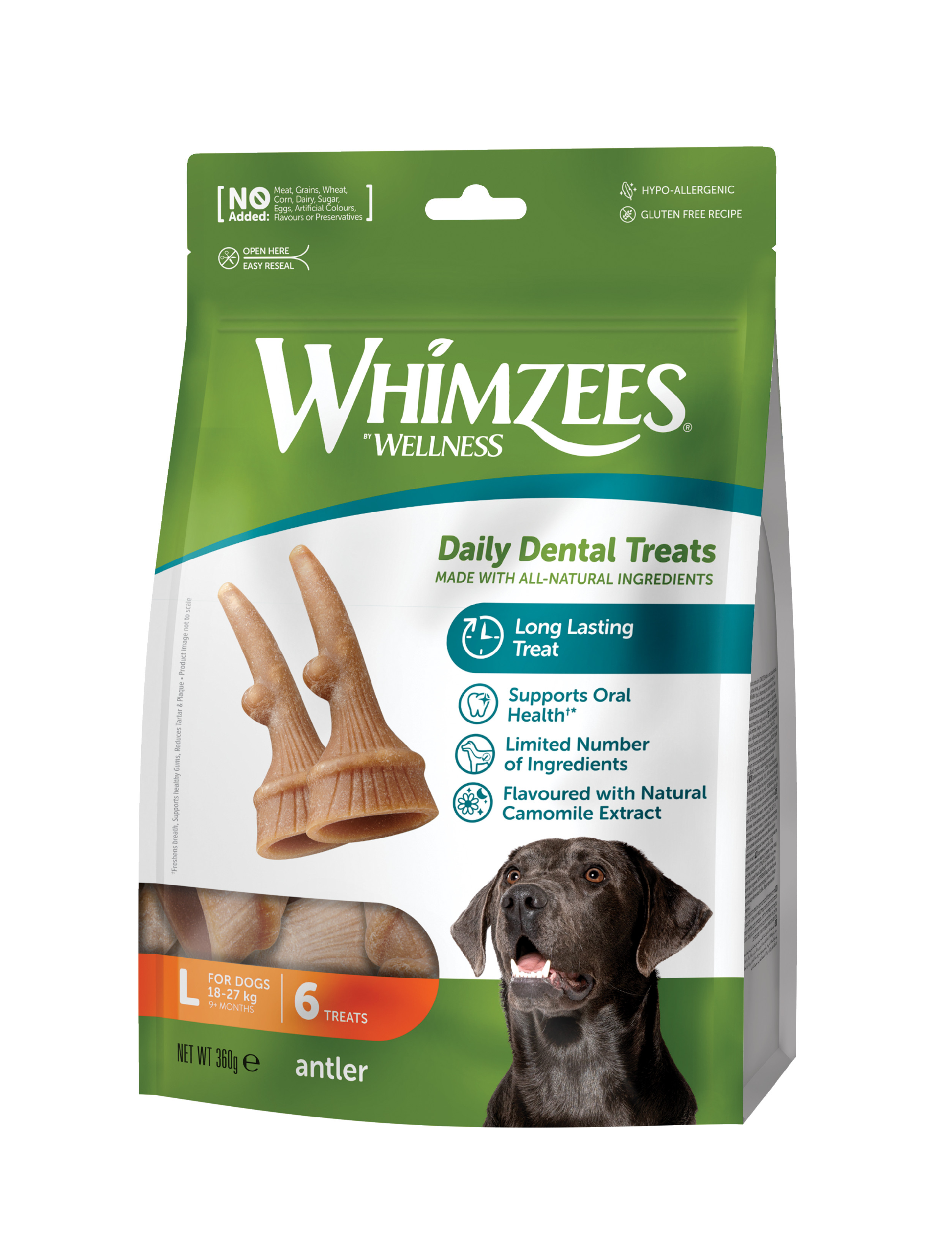 E-shop WHIMZEES parohy dentálna maškrta pre psov L (18-27 kg) 6 ks