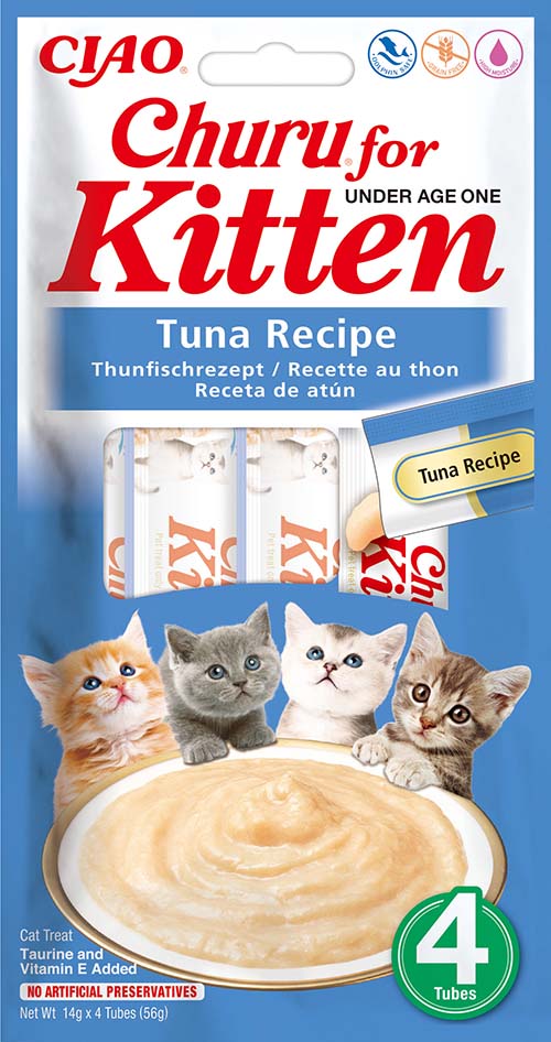 E-shop Churu Kitten mäsové pyré - tuniak 4x14 g