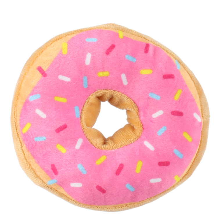 E-shop Huhubamboo hračka donut ružový 12 cm