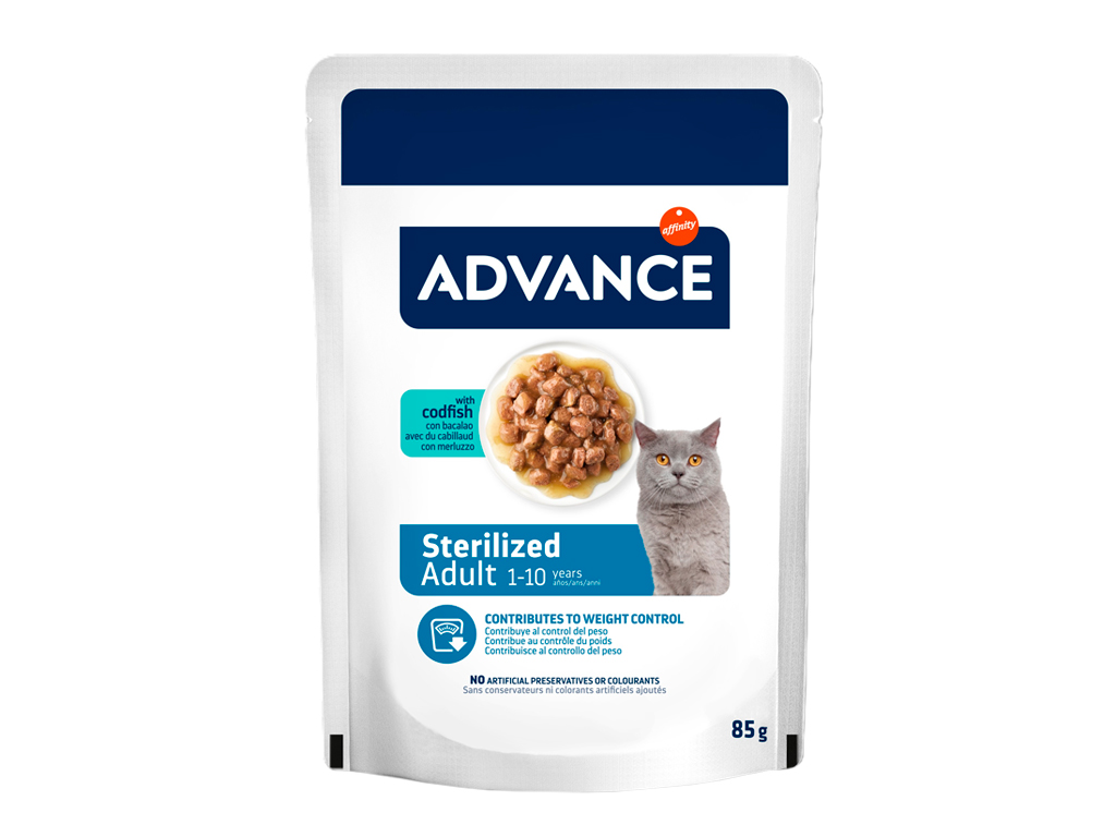 E-shop Kapsička Advance Cat Sterilized treska 85 g