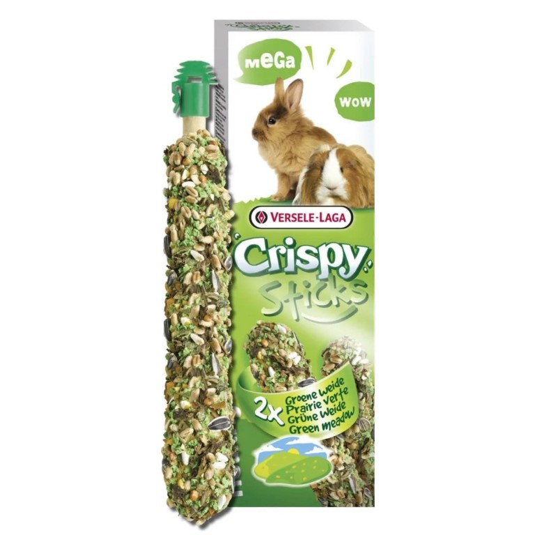 E-shop Versele-Laga Crispy Sticks tyčinky zelená lúka pre morčatá a králiky 2 x 55 g
