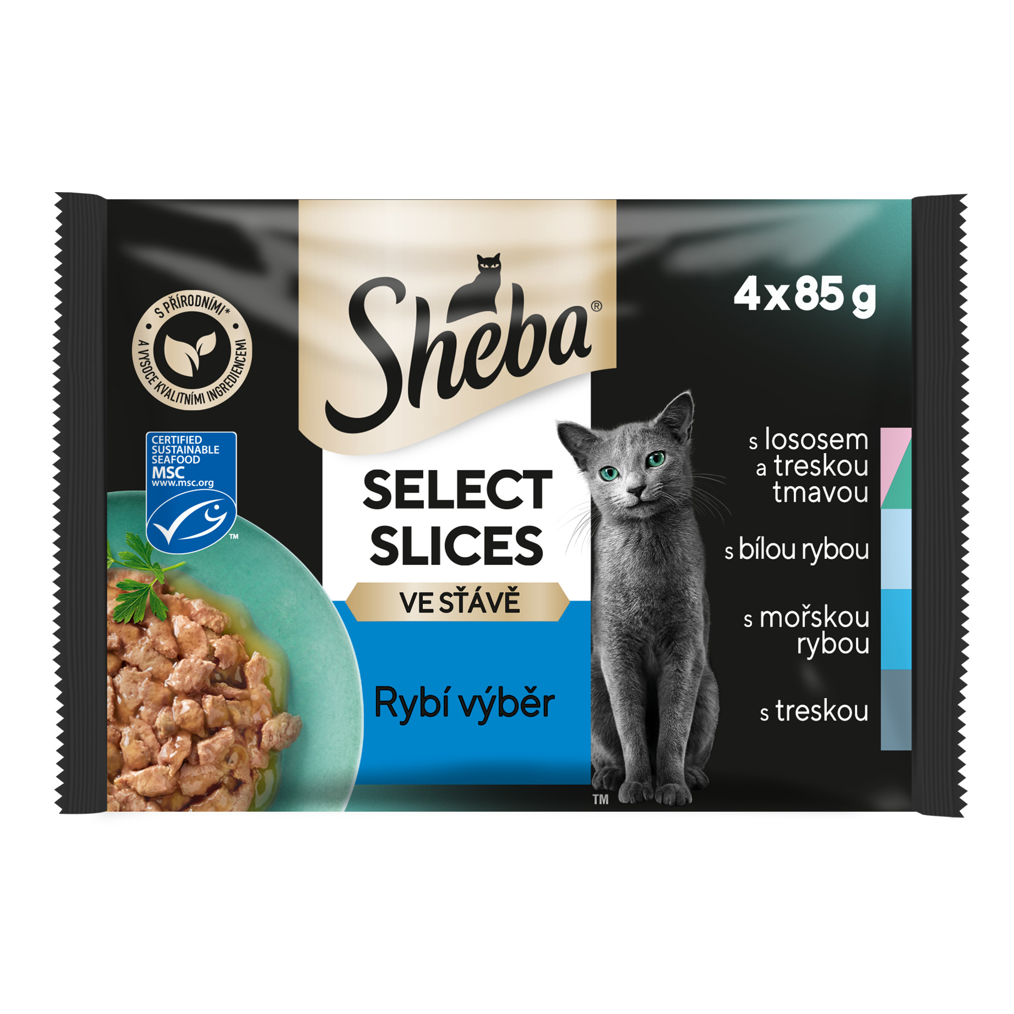 E-shop SHEBA kapsička SELECTION Rybie výber ve Šťavě 4 pack 340 g