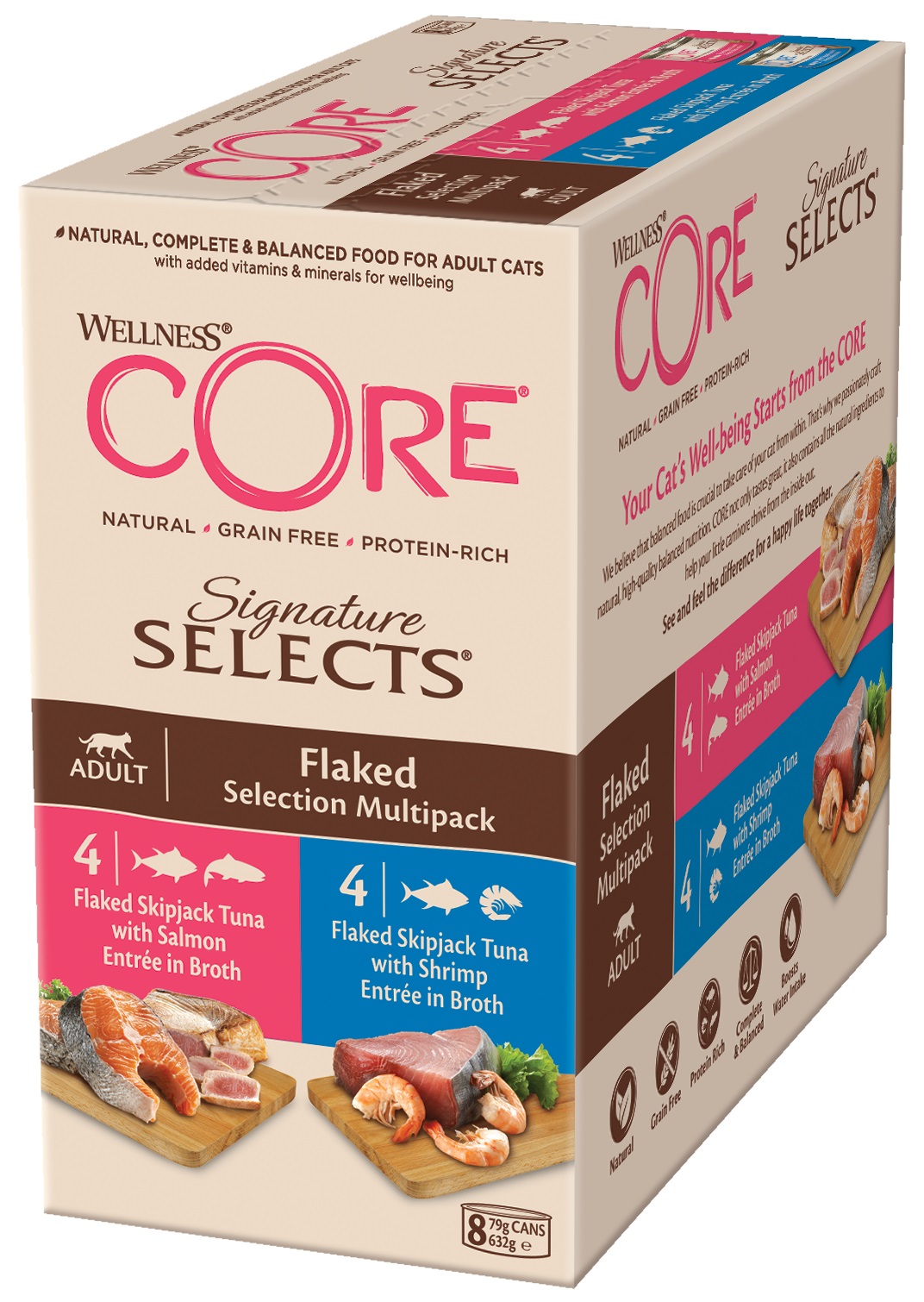 E-shop Wellness CORE Signature Selects Flaked Selection Multipack 8x 79 g
