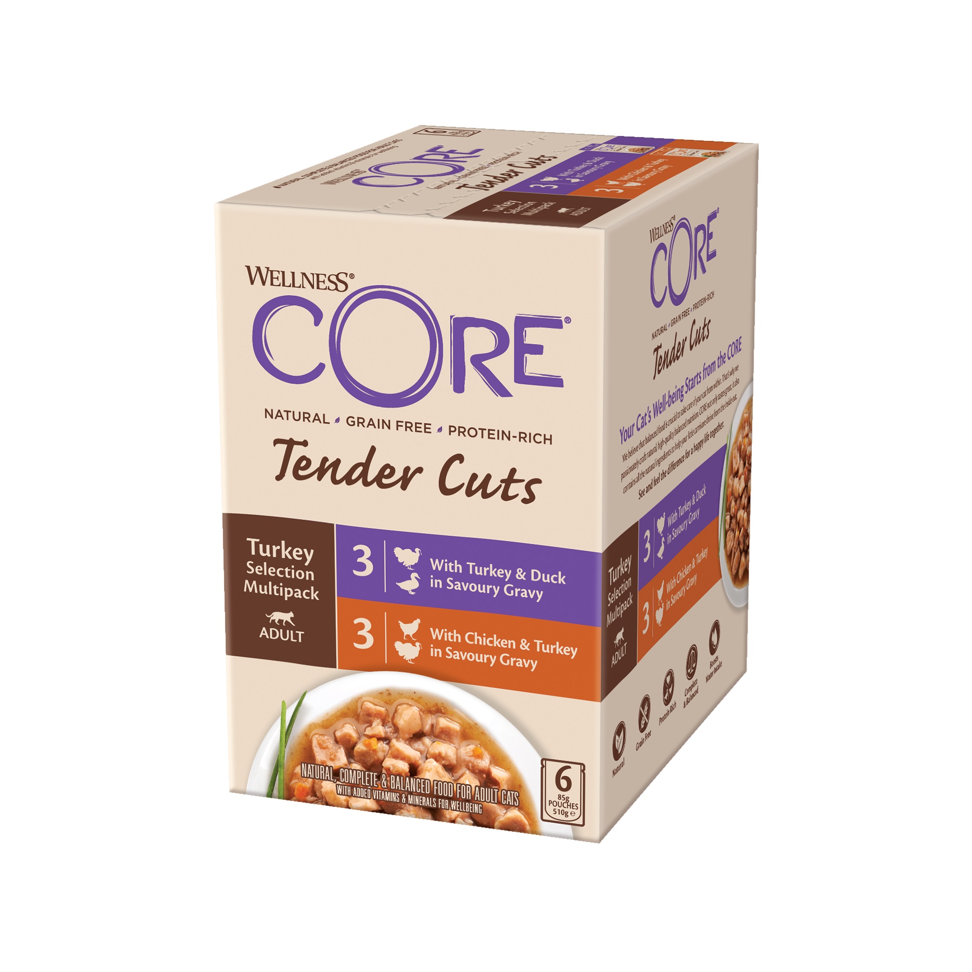 E-shop Wellness CORE Tender Cuts Turkey Selection Multipack 6 x 85 g