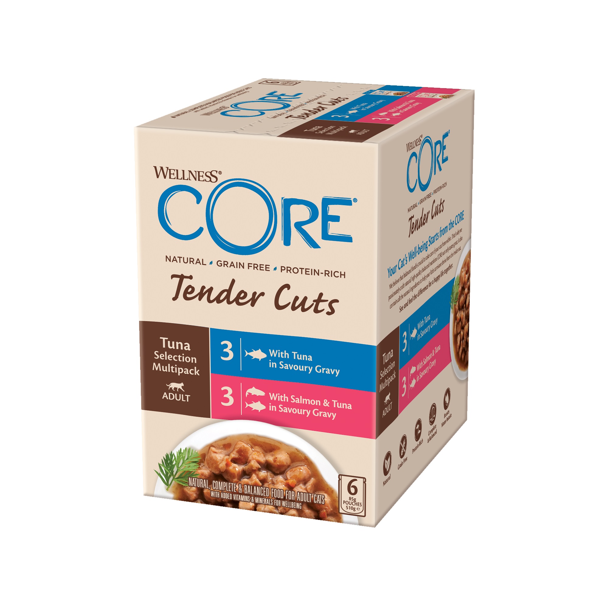 E-shop Wellness CORE Tender Cuts Tuna Selection Multipack 6 x 85 g
