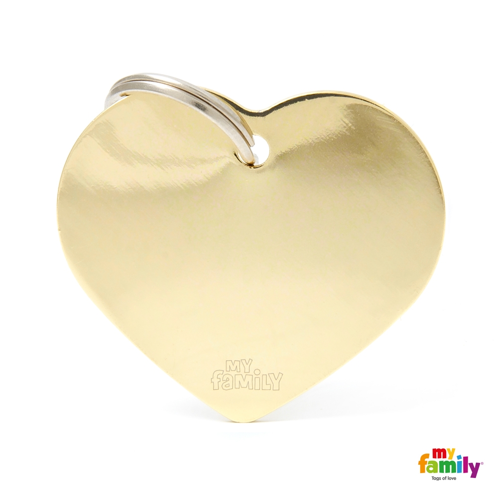 E-shop My Family Známka Basic Gold - srdíčko velke