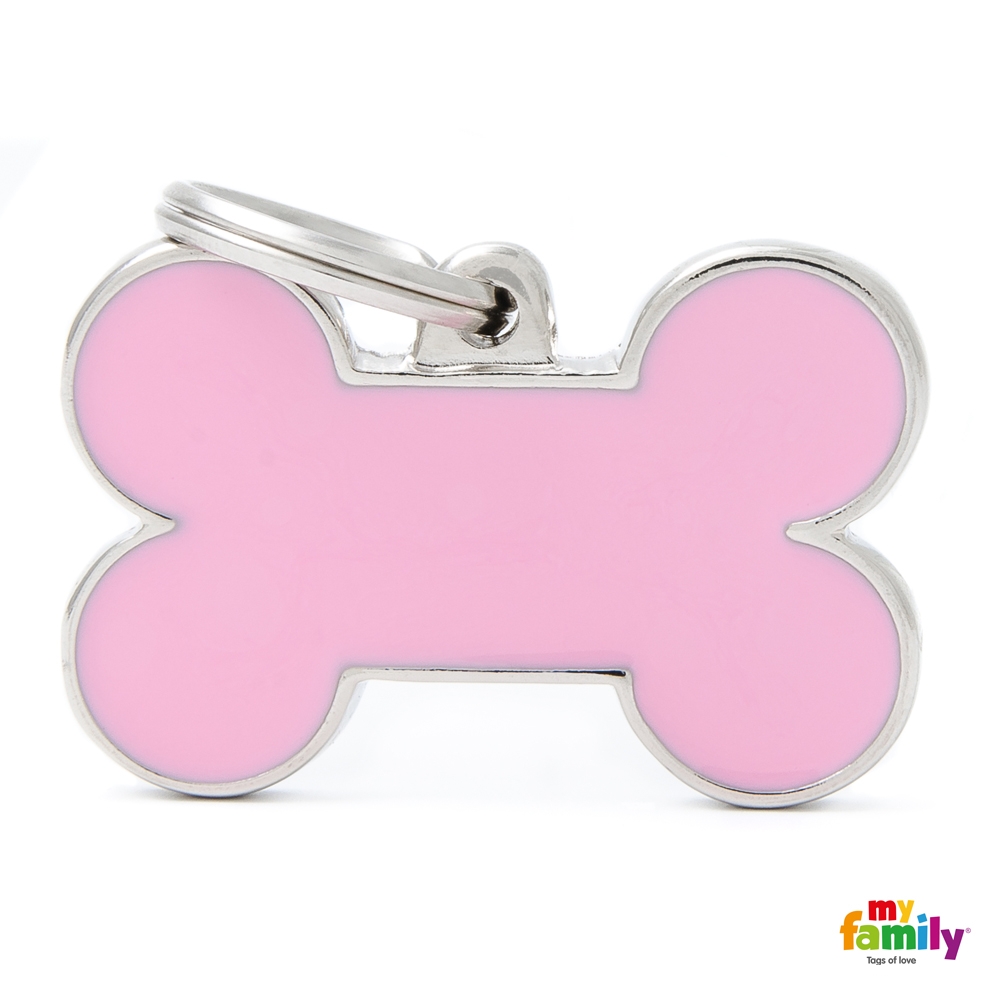 E-shop My Family Známka Basic Handmade - kost velká růžová