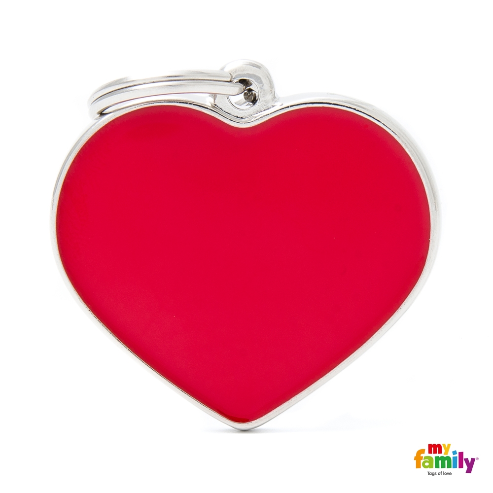 E-shop My Family Známka Basic Handmade - srdce velke cervene
