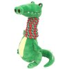 Huhubamboo plyšová hračka pre psov krokodíl s povrazom 26cm