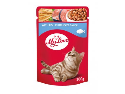 «My Love» Kompletní konzervované krmivo pro dospělé kočky " S rybou v jemné omáčce"