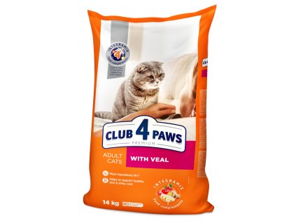 C4P «S telecím» Kompletní suché krmivo pro dospělé kočky