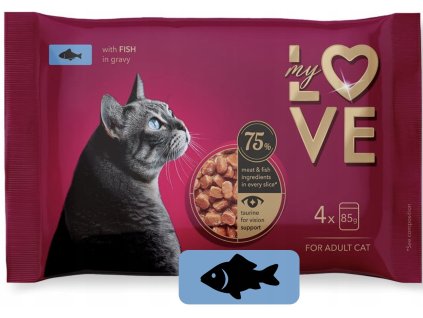 My Love SET kapsicky pro kocky s rybou v jemne omacce 4 x 85g