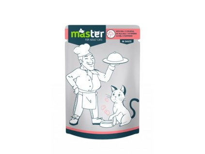 MASTER Konzervované krmivo pro dospělé kočky s hovězím, 80g