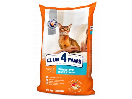 C4P «Citlivé trávení».Kompletní suché krmivo pro dospělé kočky