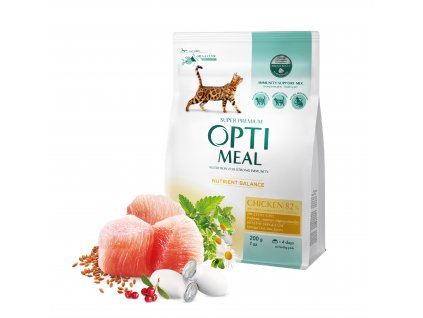OPTIMEAL™ Kompletní suché krmivo pro dospělé kočky – kuře