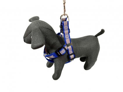 PET LEASH POSTROJ S VODÍTKEM REFLEXNÍ MODRÝ 54-74 cm