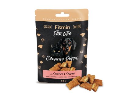 ffl cat crunchy puffs shrimps salmon 50 g h L