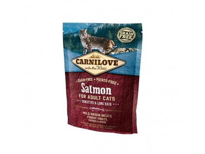 Carnilove Cat Salmon for Adult Sensitive & Long Hair 400 g