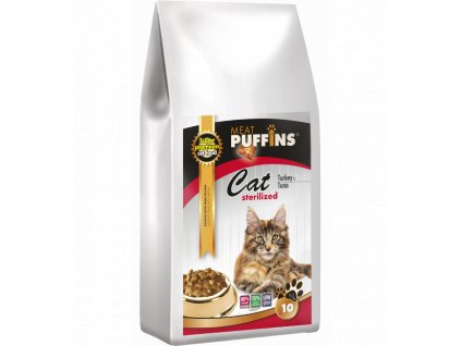 Puffins Cat Sterilised Turkey & Tuna 10kg