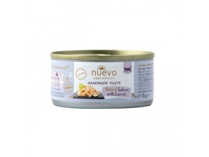 Nuevo Cat Handmade konzerva Natural Salmon with Carrots 70 g