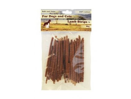 For Dogs and Cats Jehněčí maso proužky měkké 80g 1