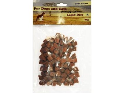 For Dogs and Cats Jehněčí maso kostky měkké 80g