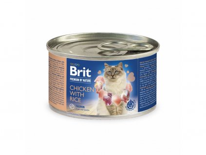 Brit Premium Cat by Nature konzerva Chicken & Rice 200 g