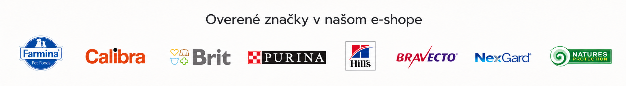Logá značiek predávaných v e-shope PetDays