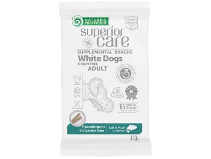 Pamlsok Natures P Superior Care white dog Hypoallergenic &  Digestive Care Grain free Salmon 110 g