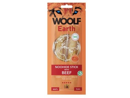 Pamlsok Woolf Dog Earth NOOHIDE L Sticks with Beef 85 g