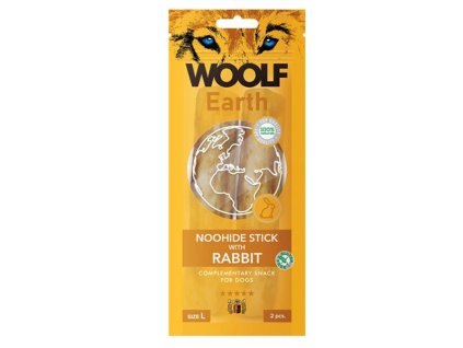 Pamlsok Woolf Dog Earth NOOHIDE L Sticks with Rabbit 85 g