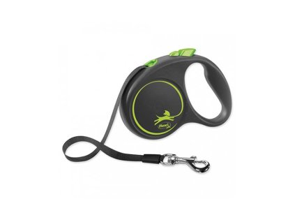 Vodítko Flexi Black Design páska L 5 m zelené (do 50 kg)