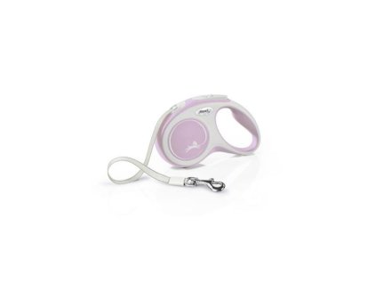 Vodítko Flexi New Comfort páska S 5 m svetloružové (do 15 kg)