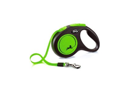 Vodítko Flexi New Neon páska M 5 m zelené (do 25 kg)
