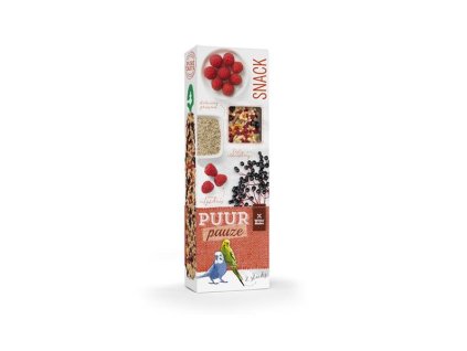 PUUR pauze Sticks canary budgie raspberry & elderberry  - lahodné tyčinky s ovocím 60 g