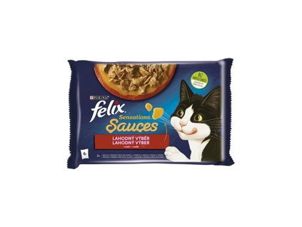 Nestlé FELIX Sensations cat Multipack morka&jahňa kapsička 4x85 g