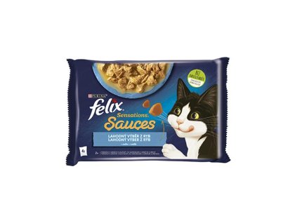 Nestlé FELIX Sensations cat Multipack treska&sardinka kapsička 4x85 g