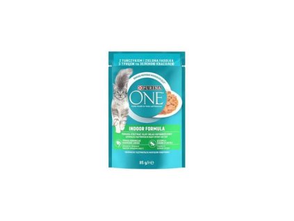Nestle PURINA ONE cat Indoor mini filetky s tuniakom a zelenými fazuľkami v šťave 26x85g