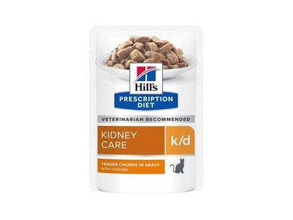 HILLS Diet Feline k/d KAPSIČKA Chicken NEW 12x85 g