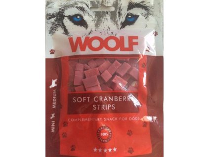 Pamlsok Woolf Dog Cranberry Soft Strips 100 g