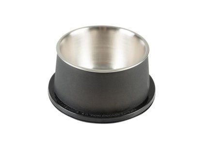 Miska DUVO+ na kŕmenie matná kónická čierna nerez s priemerom 16,3 x 7,5 cm 600 ml